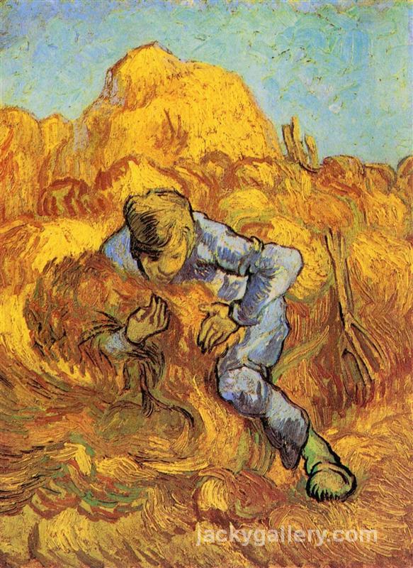 Sheaf-Binder, The after Millet, Van Gogh painting